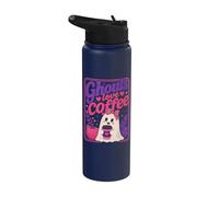 Fantasma de Halloween Ghouls Amor Café Vintage Mujeres Halloween Stainless Steel Insulated Water Bottle