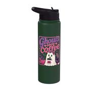 Fantasma de Halloween Ghouls Amor Café Vintage Mujeres Halloween Stainless Steel Insulated Water Bottle