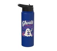 Fantasma de Halloween Ghouls Amor Café Vintage Mujeres Halloween Stainless Steel Insulated Water Bottle