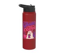 Fantasma de Halloween Ghouls Amor Café Vintage Mujeres Halloween Stainless Steel Insulated Water Bottle