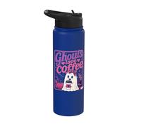 Fantasma de Halloween Ghouls Amor Café Vintage Mujeres Halloween Stainless Steel Insulated Water Bottle