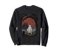 Fantasma de Halloween Luna Llena Motivo de Misterio de Sudadera