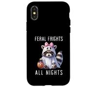 Fantasma de Halloween mapache divertido espeluznante y salvaje Carcasa para iPhone X/XS