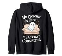 Fantasma de Halloween Mi Presencia es RARA Mi ausencia Consistente Sudadera con Capucha