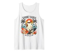 Fantasma de Spooky Girls Beach Crew para Halloween, Retro y veraneo Camiseta sin Mangas