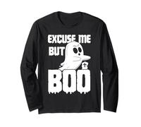 Fantasma Divertido de Halloween Discuse Me But Boo Manga Larga