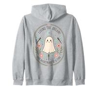 Fantasma Divertido Halloween Cottagecore Spooky Floral Sudadera con Capucha