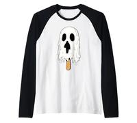 Fantasma Divertido Helado Halloween Camiseta Manga Raglan