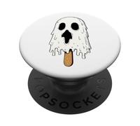 Fantasma Divertido Helado Halloween PopSockets PopGrip Adhesivo