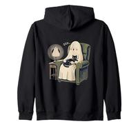 Fantasma Dormido con Gato - Bonito Diseño de Gato Sudadera con Capucha