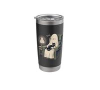 Fantasma Dormido con Gato - Bonito Diseño de Gato Vaso térmico de acero inoxidable de doble pared