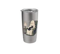 Fantasma Dormido con Gato - Bonito Diseño de Gato Vaso térmico de acero inoxidable de doble pared