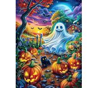 Fantasma en el jardín de Halloween Rompecabezas 300 Piezas Cartón para Parejas Actividad Tiempo Libre Terapia Relajación Decoración Salón Regalo Sorpresa 300 PCS