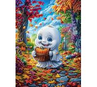 Fantasma en otoño Rompecabezas 300 Piezas Cartón Resistente para Principiantes Cuentos de Hadas de Animales y Plantas Ocio Doméstico Reducir Estrés Decoración Hogar Regalo Ideal 300 PCS