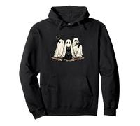 Fantasma Espeluznante de Halloween, Gato Negro, Divertida Fiesta de Halloween Sudadera con Capucha