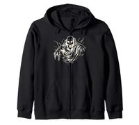 Fantasma Espeluznante Esqueleto Zombi Calavera aterradora Monstruo Halloween Sudadera con Capucha
