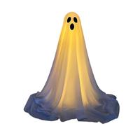 Fantasma Espeluznante: Fantasmas Espeluznantes, Fantasmas Retráctiles De 2 Metros Grandes De Tela Blanca Brillante Con Cuerda De Luz LED, Decoraciones De Halloween | Decoración Del Porche Al Aire Libr