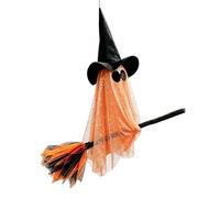 Fantasma Espeluznante Sombrero De Y Escoba Voladora