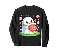 Fantasma Floral Kawaii Que Come Ramen, Comida Espeluznante Sudadera