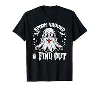 Fantasma Halloween asustó y descubre Divertido Camiseta