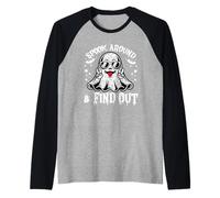 Fantasma Halloween asustó y descubre Divertido Camiseta Manga Raglan
