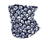 Fantasma Halloween Horror Grito Abstracto Negro Polainas De Cuello 26X30Cm Secado Rápido Cuello Pañuelo Viento Polvo Prueba Bandana para Correr Mujer Caza