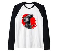 Fantasma japonés Guerrero Samurai Bushido Way Estético Camiseta Manga Raglan