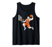 Fantasma Jugando Baloncesto Dunk Divertido Disfraz de Halloween Deportes Camiseta sin Mangas