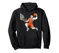Fantasma Jugando Baloncesto Dunk Divertido Disfraz de Halloween Deportes Sudadera con Capucha
