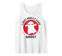 Fantasma Kawaii I Just Really Love Cute Ghost Lover Halloween Camiseta sin Mangas