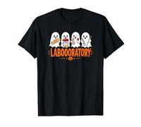 Fantasma Laboooratory Halloween Lab Tech Científico Halloween Camiseta gráfica económica