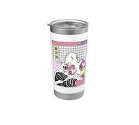 Fantasma Leche Fresa Gran Ola Kawaii Vaporwave Anime Vaso térmico de acero inoxidable de doble pared
