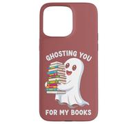 Fantasma Lindo Fantasma Leer Libros Amante Lectura de Halloween Carcasa para iPhone 15 Pro MAX