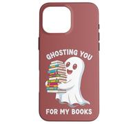 Fantasma Lindo Fantasma Leer Libros Amante Lectura de Halloween Carcasa para iPhone 16 Pro MAX