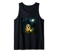 Fantasma Linterna de Noche de Terror de Miedo Fantasma de Halloween Camiseta sin Mangas