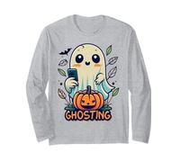 Fantasma LOL espeluznante, dulce y totalmente compatible con texto Manga Larga