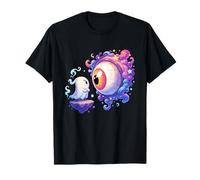 Fantasma místico de Halloween vs Globo Ocular cósmico Gigante Camiseta