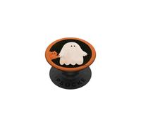 Fantasma Naranja sosteniendo una Pata Kawaii para los Amantes de Halloween PopSockets PopGrip Adhesivo