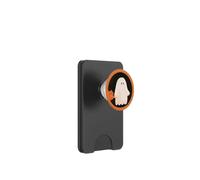 Fantasma Naranja sosteniendo una Pata Kawaii para los Amantes de Halloween PopSockets PopWallet para MagSafe