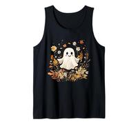 Fantasma Otoño Hojas Otoño Flor Silvestre Floral Halloween Camiseta sin Mangas
