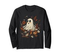 Fantasma Otoño Hojas Otoño Flor Silvestre Floral Halloween Manga Larga