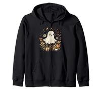 Fantasma Otoño Hojas Otoño Flor Silvestre Floral Halloween Sudadera con Capucha