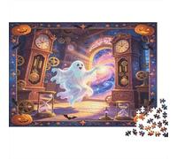Fantasma Sala del Reloj Puzzle de 1000 Piezas Juego de Puzzle 1000 Piezas Papel Adultos Noche Misteriosa Decoración Familiar Relajante Regalo 52x38cm/1000pcs