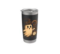 Fantasma Steampunk con sombrero de copa Vaso térmico de acero inoxidable de doble pared