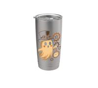 Fantasma Steampunk con sombrero de copa Vaso térmico de acero inoxidable de doble pared