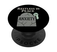 Fantasma triste Fantasma Humor Ansiedad Fantasma Salud mental Divertido PopSockets PopGrip Adhesivo