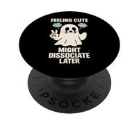 Fantasma triste Fantasma Humor Ansiedad Fantasma Salud mental Divertido PopSockets PopGrip Adhesivo