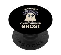 Fantasma triste Fantasma Humor Ansiedad Fantasma Salud mental Divertido PopSockets PopGrip Adhesivo