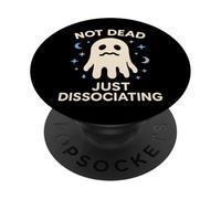 Fantasma triste Fantasma Humor Ansiedad Fantasma Salud mental Divertido PopSockets PopGrip Adhesivo