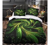 Fantasmas alrededor del fuego Funda de Edredón 3 Piezas Suave Diseño 3D con Fundas de Almohada Antialérgica Escena nocturna caprichosa del bosque Funda Edredon for familia Super king（260x220cm）